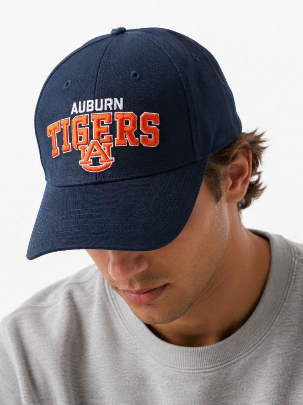 Auburn Tigers NCAA Adjustable Hat Navy Blue Embroidered College Football Cap